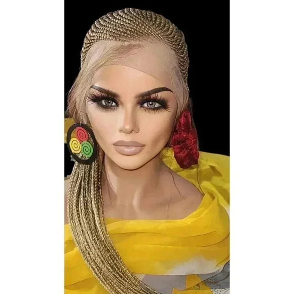 100% handmade, Braidedwigs blond Wig NWT Ghana Weave absolutely gorgeous. Long - Picture 5 of 15